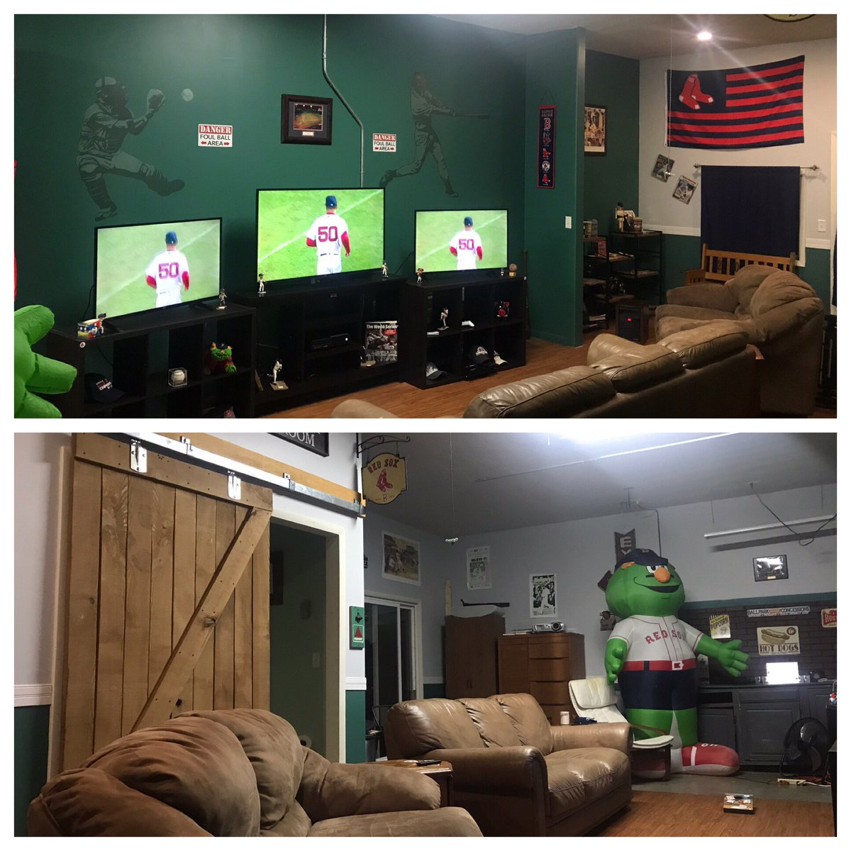 JasonPursell's tweet photo. World Series in the Cave!!!! GO SOX!!!!#WorldSeries @Wally97 @RedSox https://t.co/5Knftg6ACZ