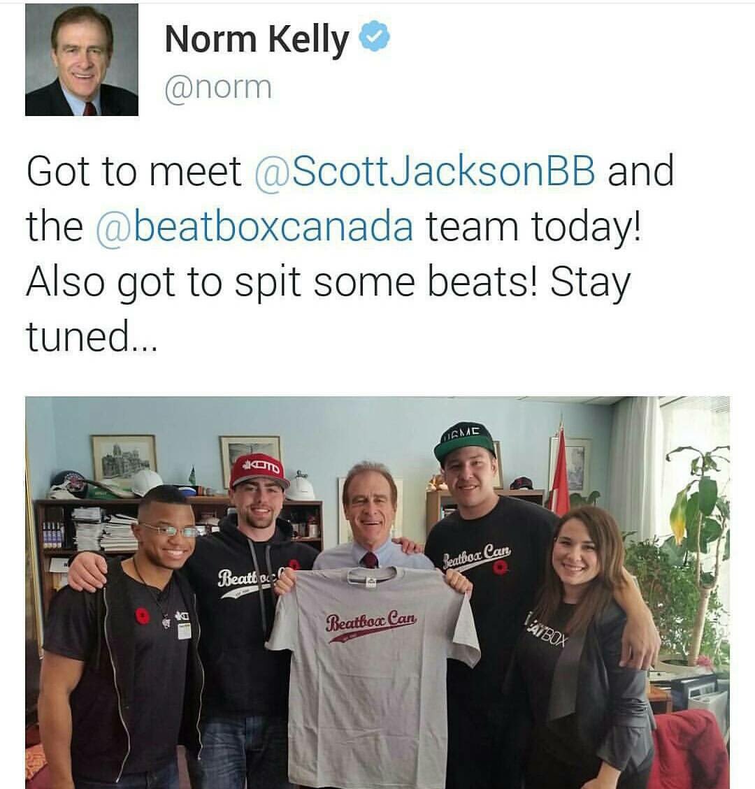 beatboxcanada's tweet photo. Shout out to @norm! #6dad forever, music enthusiast and #beatbox legend (in the making)! Thank you for your support! https://t.co/21aP0tcQJ8 https://t.co/NrhRsXJCJZ