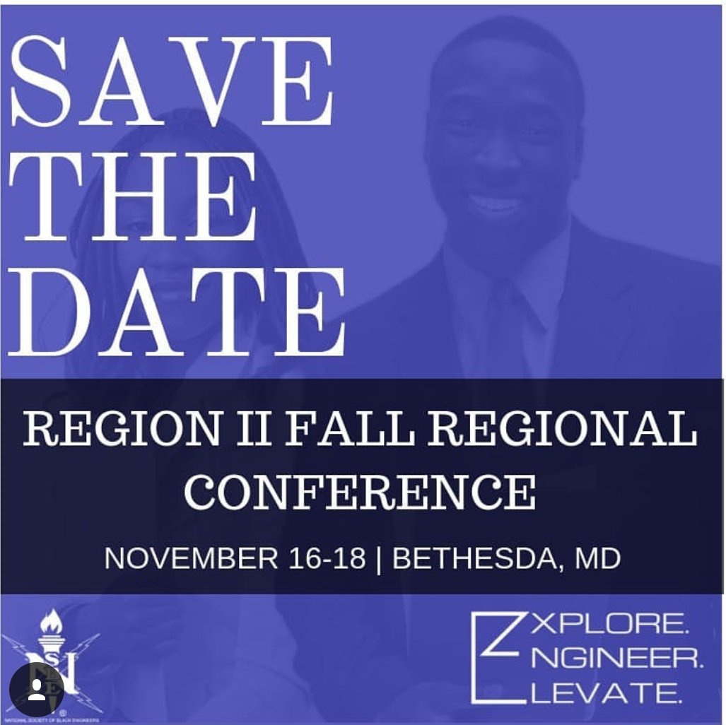 Save the date for another upcoming event in November: the Region 2 Fall Regional Conference! This event will be taking place throughout the entire weekend, so feel free to come get involved in many of the workshops, seminars, and other related events (including the NSBE Gala)! 🙂
