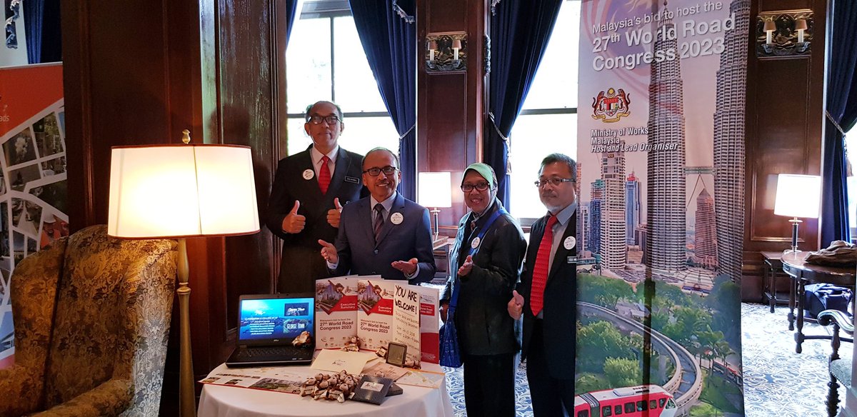 Vote for Malaysia to play host for 27th World Road Congress (WRC) 2023 in Kuala Lumpur. A come back after WRC 1999 <a href="/PIARC_Roads/">WorldRoadAssociation</a>