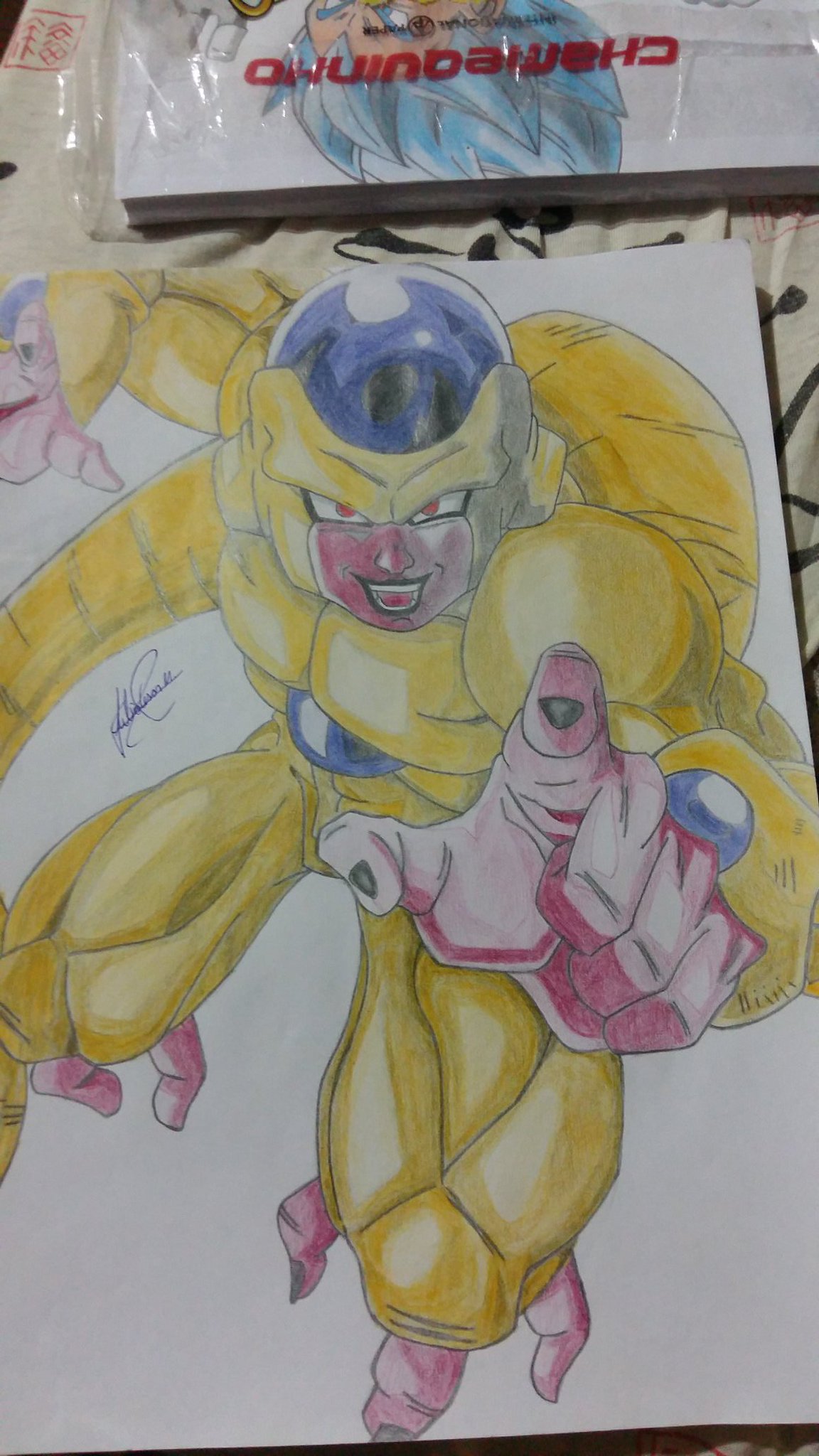 Como Desenhar o Golden Freeza - How to draw Golden Freeza ( DRAGONBALL  SUPER ) 