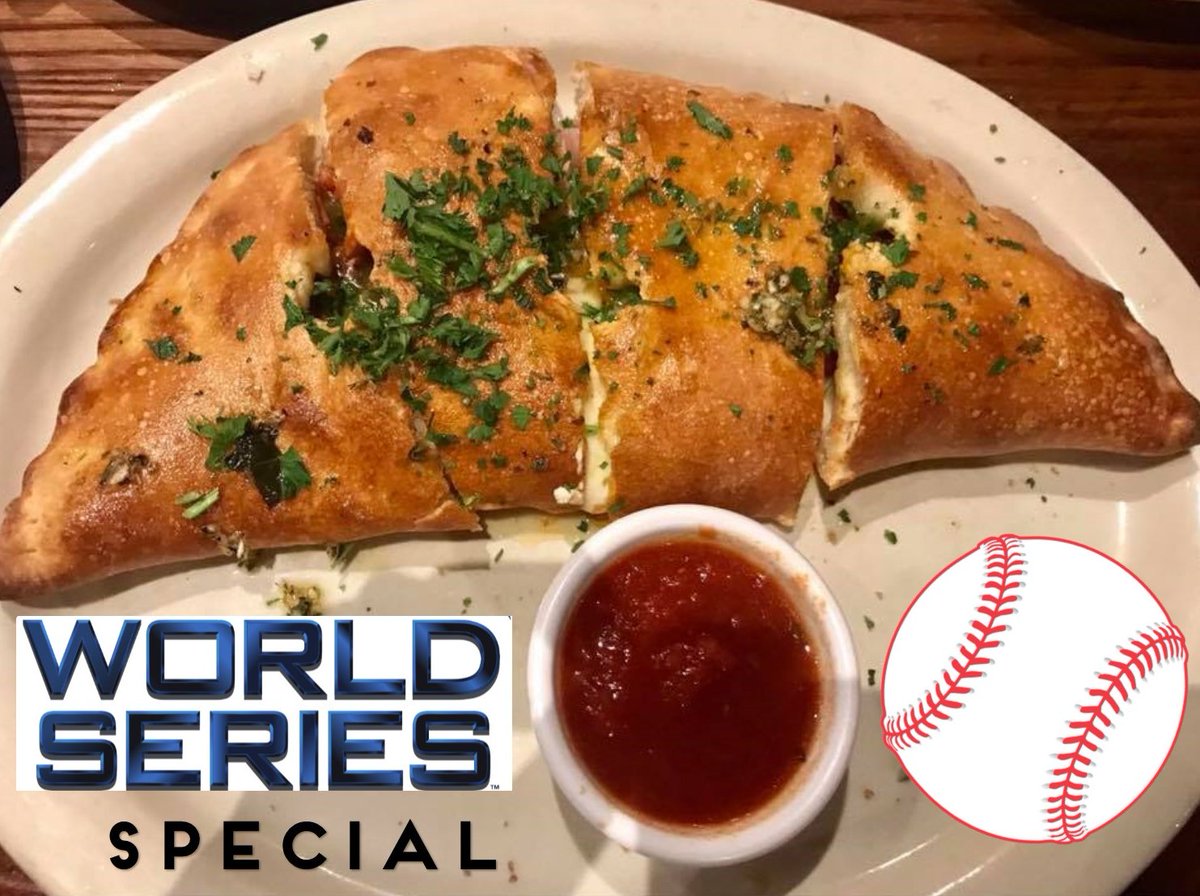 RussosBville's tweet photo. PLAY BALL - Red Sox vs Dodgers starts tonight, grab a seat at our bar area or order to-go our Calzone Tuesday special, FREE DELIVERY available! #MLB #Baseball #WorldSeries #AuthenticItalian #FreshIngredients #MadeFromScratch #RGV https://t.co/hxp0YyQM6Y