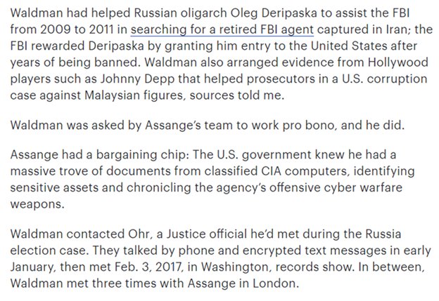 37) Waldman was in DC on 2/3/17 attempting to work a deal for his ‘clients’. Looks like this registered Russian agent is at the Constitution Ave. entrance to the RFK DOJ HQ. His project, get Assange to cooperate with DOJ.  https://thehill.com/opinion/white-house/394036-How-Comey-intervened-to-kill-Wikileaks-immunity-deal