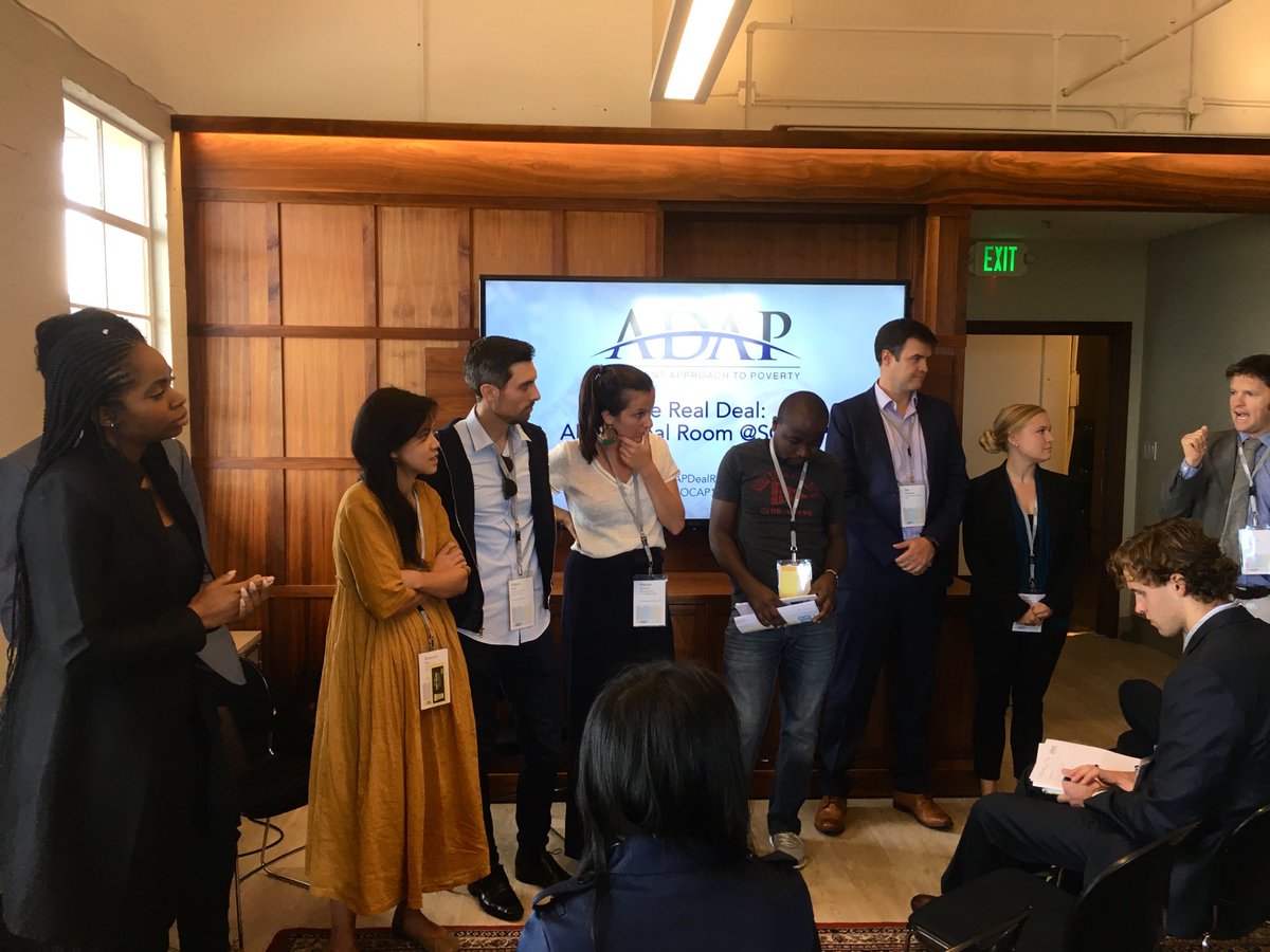 #ADAPDealRoom is on! Looking forward to great conversations with these amazing entrepreneurs at #SOCAP18