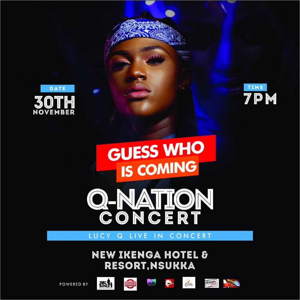 lavi_sbn's tweet photo. #QnationConcert 30th November 2018
Donβt miss out !!
#lucyq #bignsmallent
Cc: @bignsmallent1 @lucy___q @ivaldrolconsult @chimefrancisblg @thenextgenent @poptvofficial @southeast_trend
@Coal_City @connectenugu @DjDiddyycartel https://t.co/nUYbayhcs4