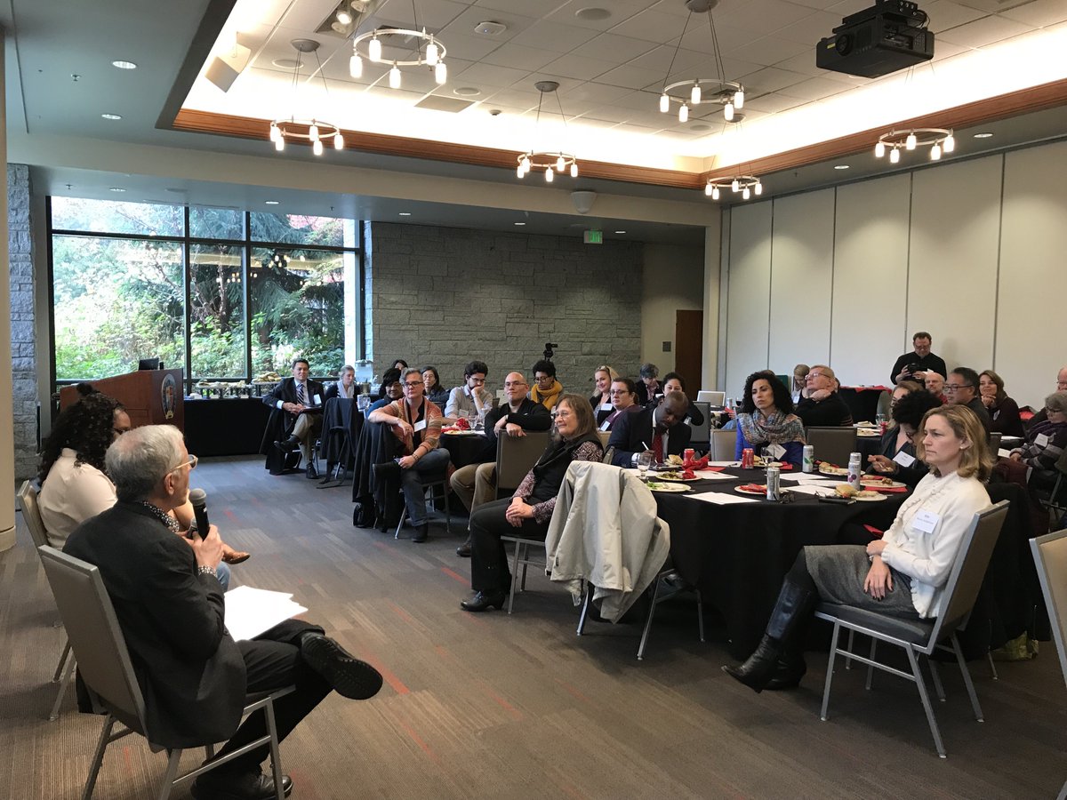 seattleustm's tweet photo. Thank you to everyone who joined in STM's "Collaboration: Engaging a theological degree in our world today" panel! Thank you to the three panelists: Rev. Shalom Agtarap, Rev. Bianca Davis-Lovelace, and Mr. David Wertheimer. #seattleustm #seattleu #theology https://t.co/OSgLeyyuTr