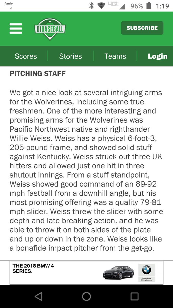 #WildcatAlum

“Willie is definitely someone I envision being a significant contributor in the spring in some sort of capacity,” Bakich said. “He has good velocity and he’s got good command, too, so we’re excited about his potential right off the bat.” 

d1baseball.com/fall-report/fa…