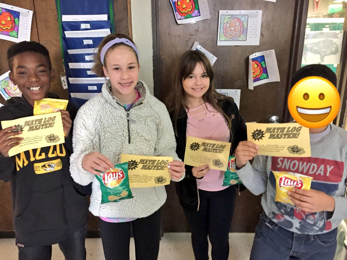 MsLaymanMath's tweet image. I’m so proud of my students who consistently turn in their math logs each week! Congrats to the 1st quarter math log masters! #BridgerBold