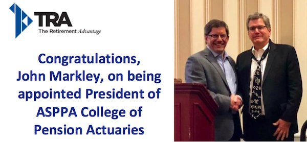 <a href="/tra401k/">Retirement Advantage</a> John Markley was appointed President of <a href="/ASPPA/">ASPPA</a> College of Pension Actuaries (ACOPA) during the ASPPA Annual Conference in National Harbor, MD. In the time-honored tradition, John (right) was  presented with the ASPPA presidential tie. Read more ow.ly/Ak8530mlAbM