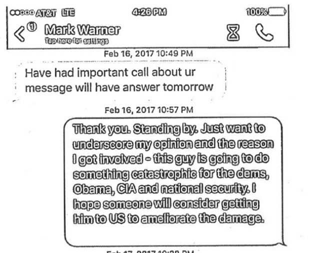 48) Waldman quickly makes it a partisan issue, knowing he is talking to a Democrat. Noting how Assange’s planned leak of Vault 7 would be devastating for Obama, Democrats, & the CIA. Yes, Warner was keeping Comey in the loop on his discussions!