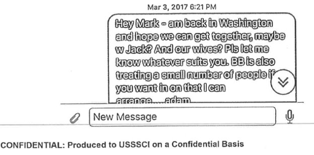 50) Well Waldman comes back to DC & wants to get together with Warner. Plus 2 people we are uncertain of their identity. Jack & BB. Some have made the case that BB is Robert Bauer, high profile Democrat lawyer.