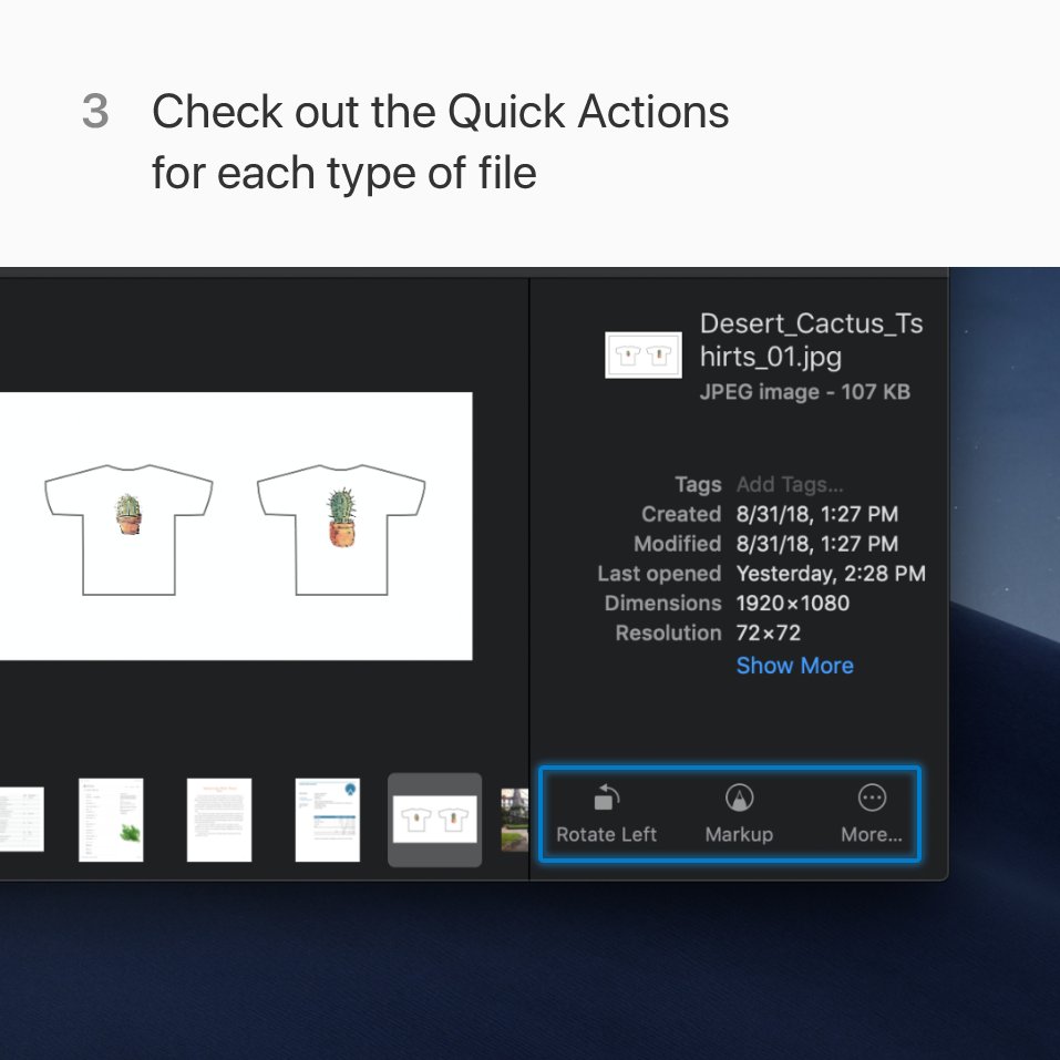 Step 3: Check out the Quick Actions for each type of file