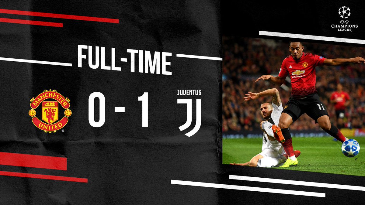 ManUtd's tweet photo. We pushed hard but it ends in a narrow defeat. #MUFC #UCL https://t.co/NYYKbGDhtF