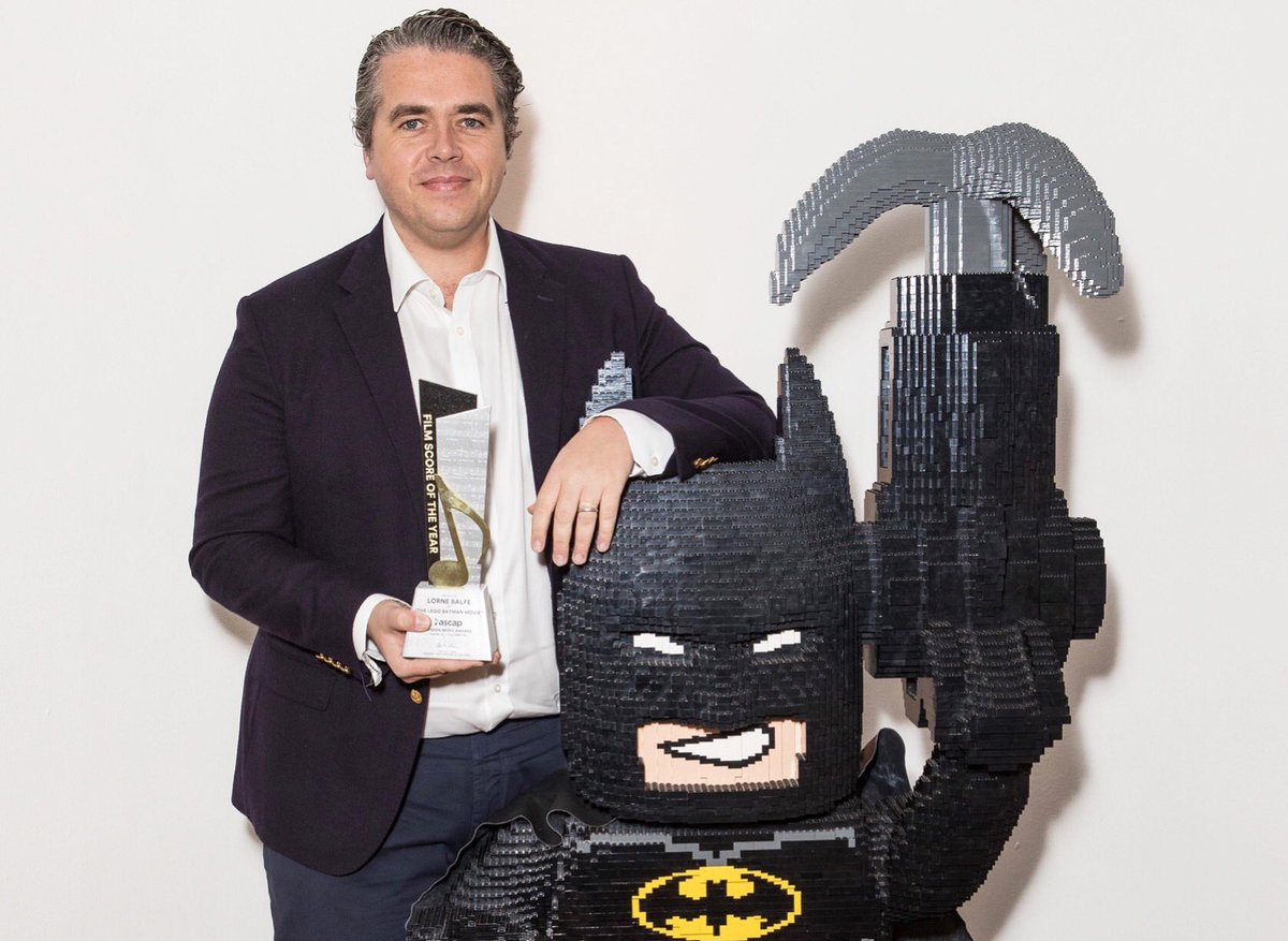 14thStreetMusic's tweet photo. Congratulations to @Lornebalfe for winning the Top Film Score of the Year award from #ASCAPLondon for the @LEGOBatmanMovie score! https://t.co/d7mAInN0Ll