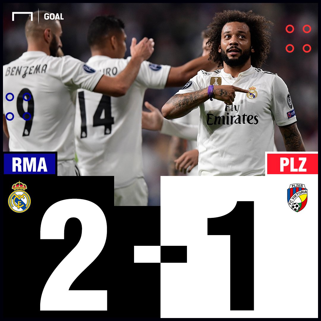 GOAL_ID's tweet photo. FT: Real Madrid 2-1 Viktoria Plzen 

LIVE: https://t.co/MHNpFbPxj7

#MatchdayGoal #RMFCVP #UCL https://t.co/1uCeVA7H9u