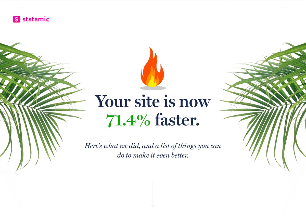 jackmcdade's tweet image. Not a bad #statamic performance tuning session. 🔥