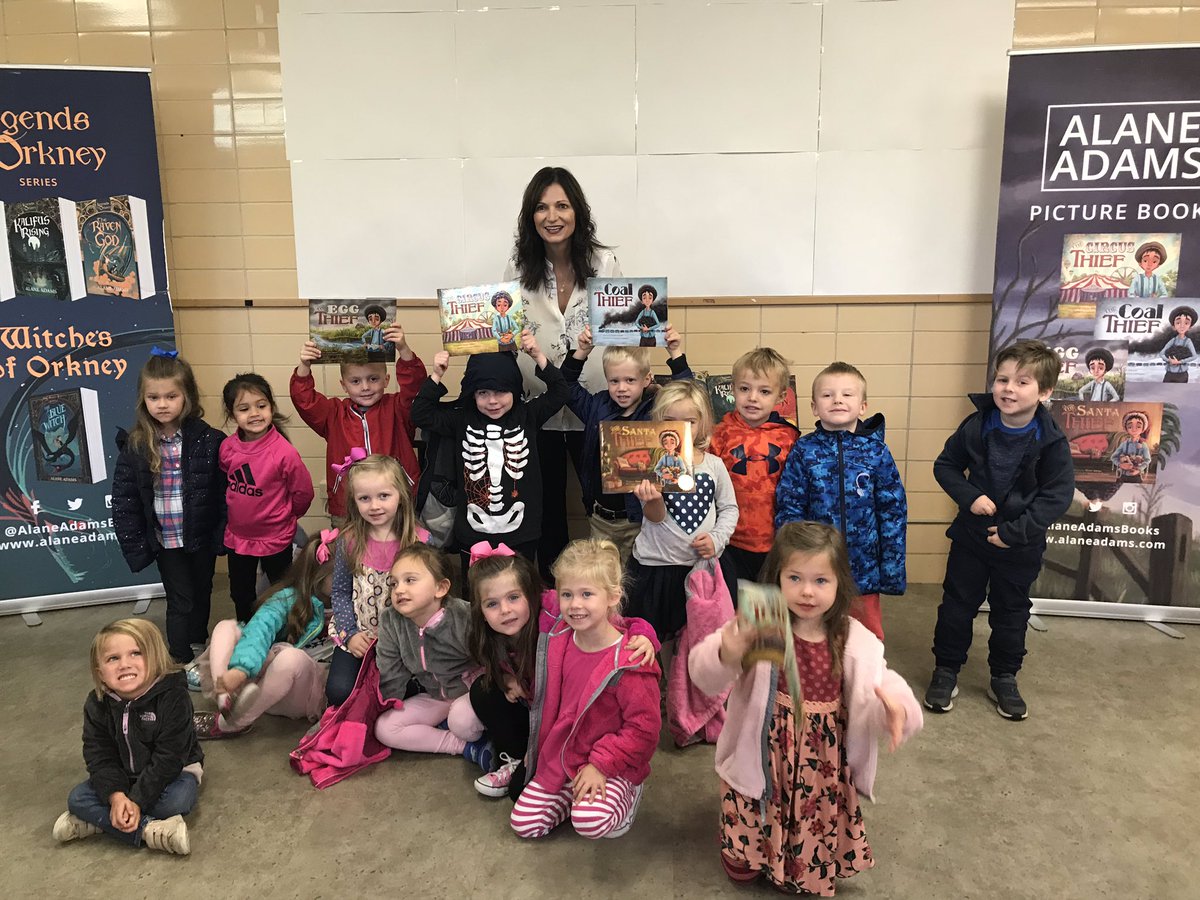 MrssOlw's tweet photo. Such fun to meet author Alane Adams today.  PK-4 is proud to own her newest book hot off the press.  Thank you FSA! #alaneadams https://t.co/RiCM5Mmtcr