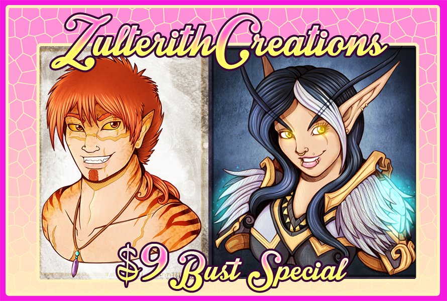 ZulterithArt's tweet image. 💫$9 Bust Sale💫

Want something cheap and cheerful? Want to help me with my dying computer? Why not consider a $9 Bust? 💖

✨ Head to my Ko-Fi page here: ko-fi.com/A780IYO ✨
Donate 3Covfefe's and DM me your references of what character you'd like! No limit on slots! 💋