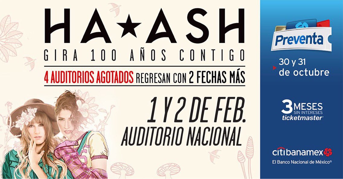 haashoficial's tweet photo. Que emoción!!!
Definitivamente la #Gira100añosContigo está rompiendo cualquier expectativa que pudimos haber soñado!!!  Nos vemos en el @AuditorioMx 💃🏻🇲🇽💃🏼‼️ https://t.co/Ie8jJ1KXs0
