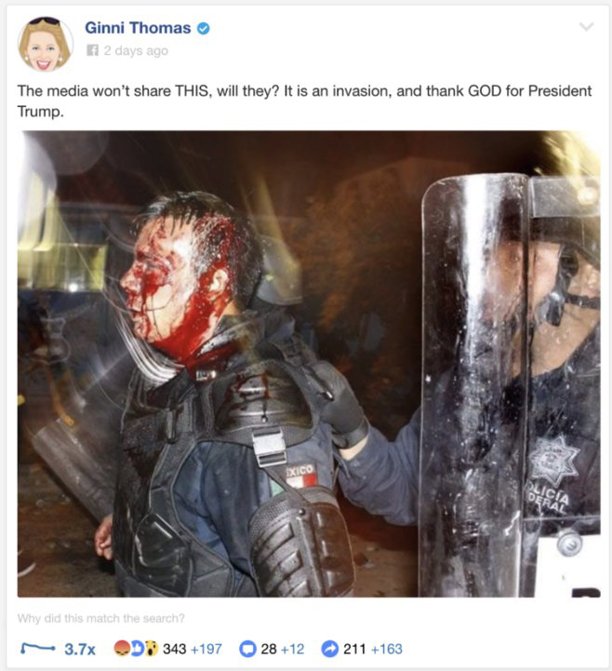 This is @GinniThomas, the wife of Justice Clarence Thomas, spreading fake propaganda on Twitter. She is using a photo that's actually from 2012, and pretending that it's from the current caravan to rile up the rabid Trumpers. The latest episode from SCOTUS Gone Wild!