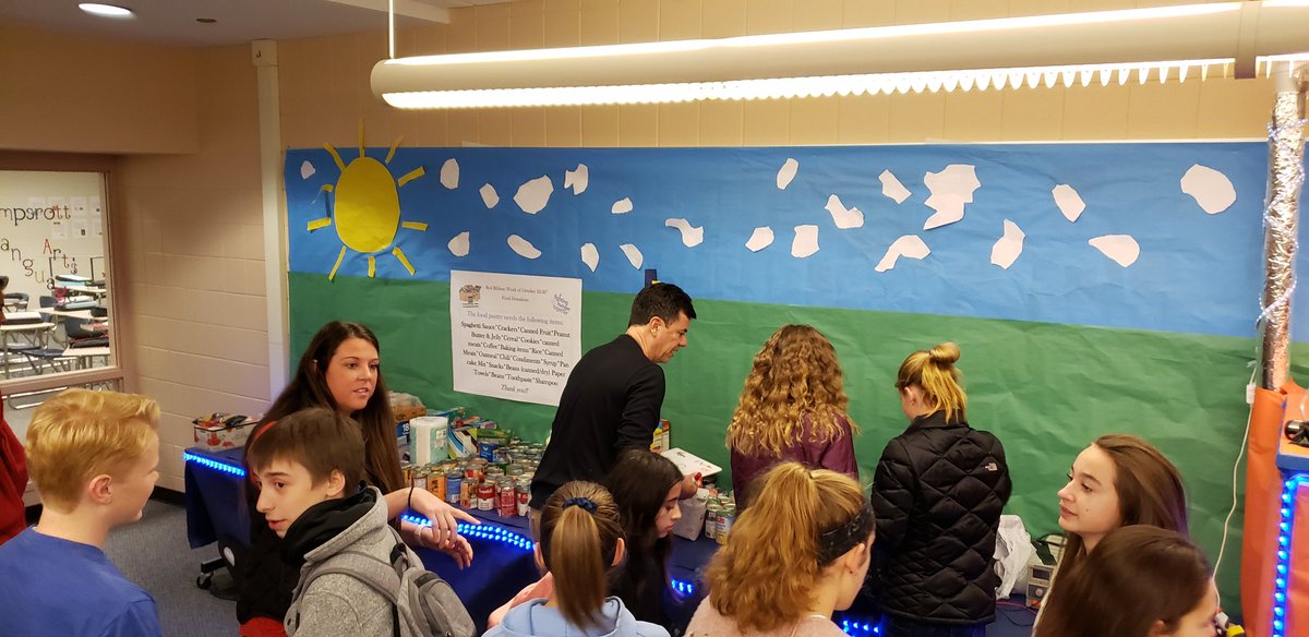 Day 2 of the food drive...379 items. Awesome start 8 White, keep it up!!