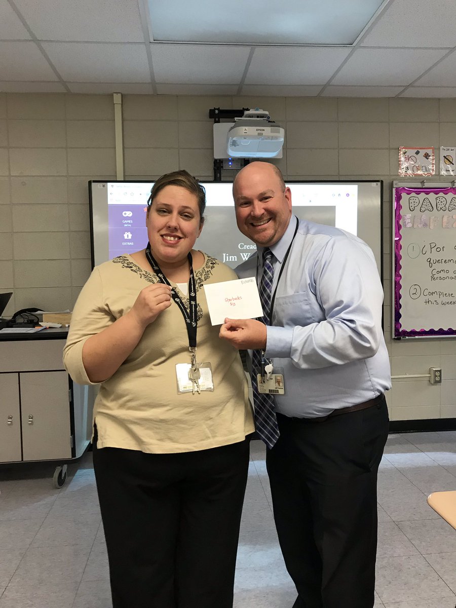 RCEMiddle's tweet photo. Thanks to our PTSO for sponsoring these great giveaways this year! Today we did a drawing to recognize teachers with #PerfectAttendance during 1st Quarter #teamRCE #loveourteachers💜 https://t.co/ggwCdsINoq