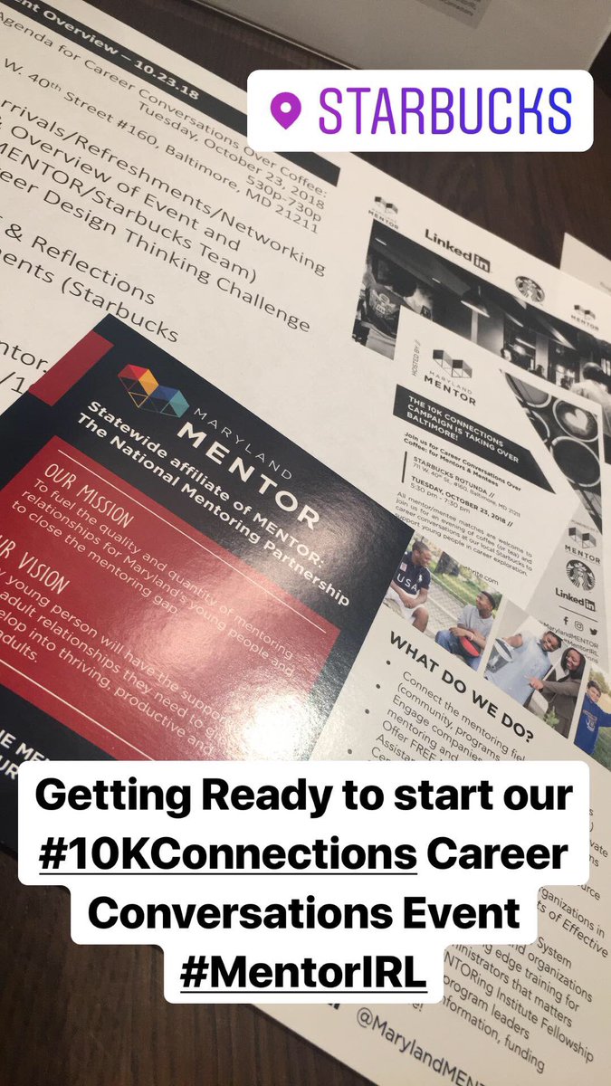 mentormddc's tweet photo. Join us if you’re in the area! We’re getting mentors and mentees talking about Careers tonight! Follow us on IG @marylandmentor to see highlights #10KConnections #UTC2018 #MentorIRL https://t.co/ef4Snrn82b