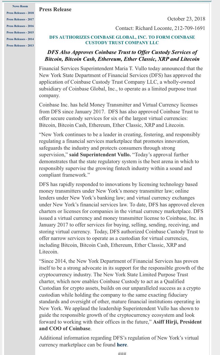 $XRP #Ripple up on news that it’s been approved by the NYDFS to be included in <a href="/coinbase/">Coinbase 🛡️</a>’s custody service, many speculating it will be added for trading on the platform.