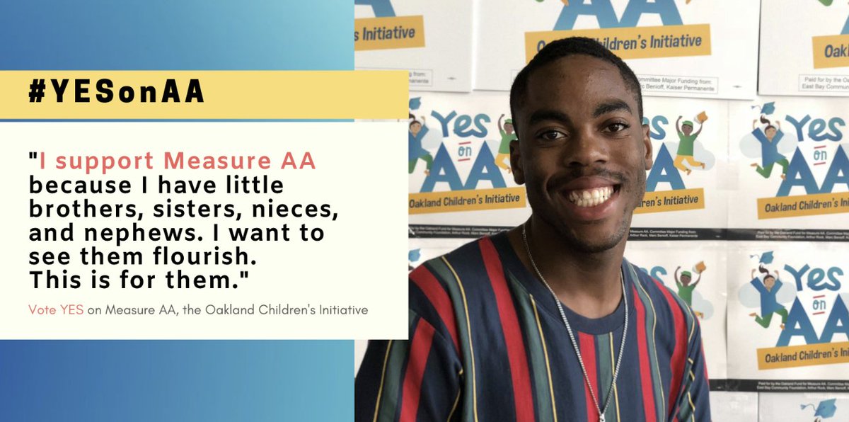 OaklandChildren's tweet photo. #DidYouKnow only 1/3 of Oakland's African American, Latino, &amp; low-income #students enter school ready for kindergarten? 

Voting #YesonAA helps remove barriers for #Oakland children &amp; closes the achievement gap by improving access to affordable &amp; quality pre-school. https://t.co/bSFw3RtPBR