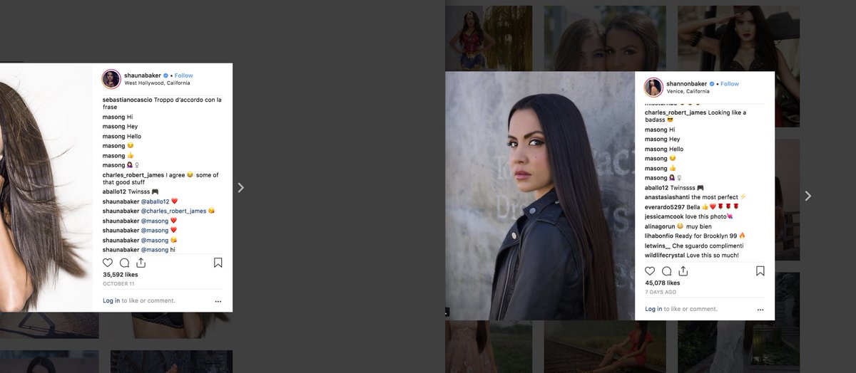 ShannonBaker's tweet photo. So @famebit deactivated me and my sister’s accounts citing that our fan @mgarcia979 was a bot because he copied and pasted similar comments on both me and my sister @ShaunaBaker’s IG accounts. Please restore our #famebit accounts. Mason is a real person and not a bot. https://t.co/li35Ug4R85