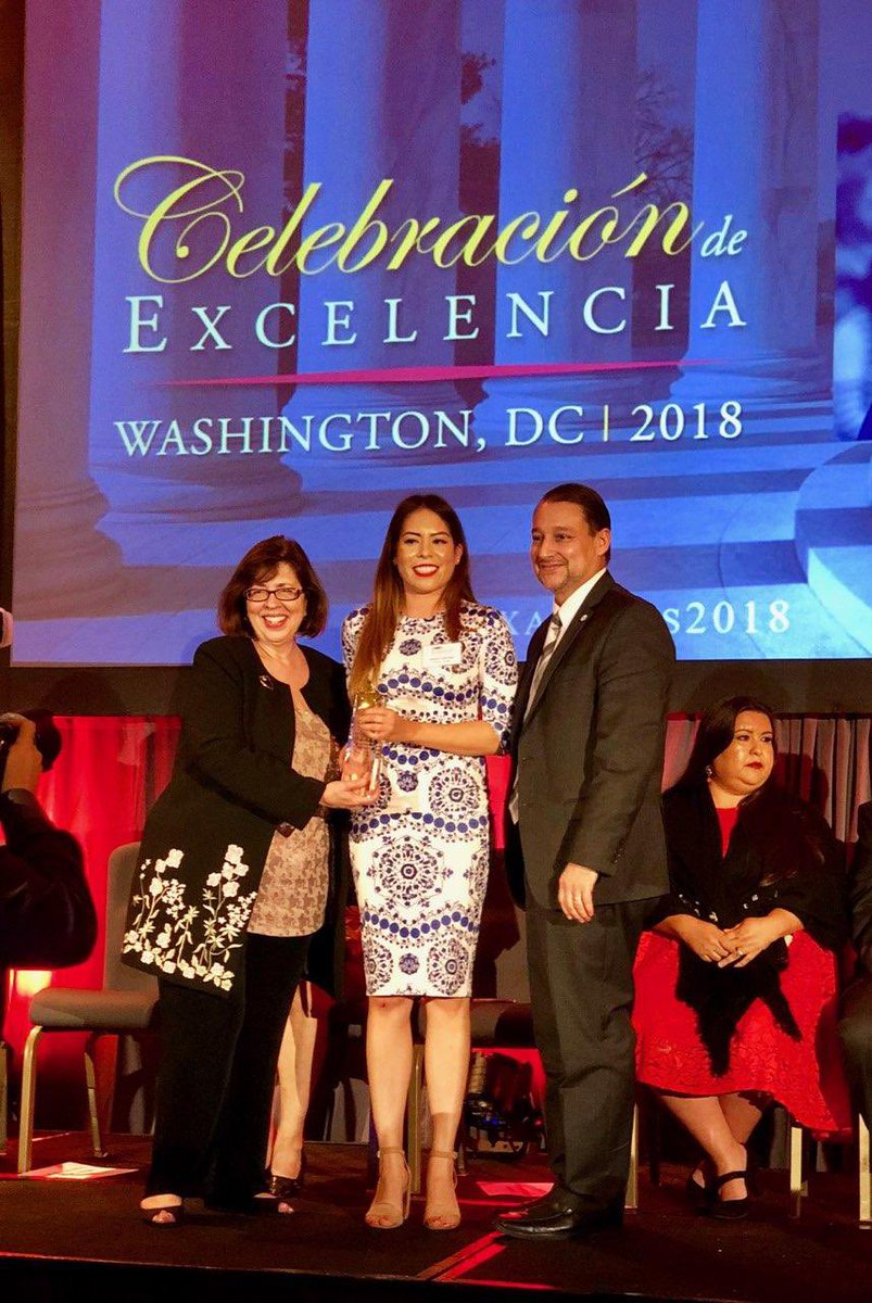 Raquel_Yvette's tweet photo. Cerritos Complete wins the 2018 @EdExcelencia award! Honored to represent @cerritoscollege &amp; to be the coordinator of a program that accelerates #LatinoStudentSuccess More at-> https://t.co/fx8bm6hHBp #PromiseProgram #Examples2018 #HigherEd #WashingtonDC #LatinoGrads https://t.co/Rqp4Cx4OUh