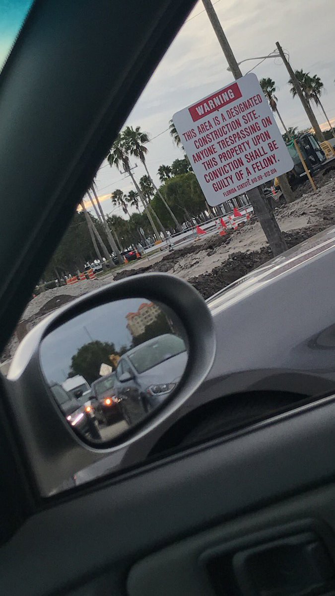 Listening to #PodSaveThePeople and  drove past this sign as @ClintSmithIII was talking about Florida felony laws. It’s real y’all.
