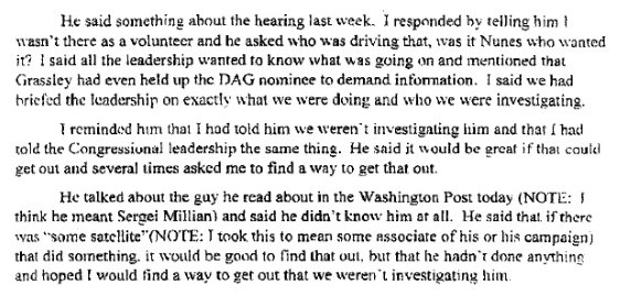 100)Comey’s memos resume on 3/30/17 discussing that Comey told the Congressional leadership, Go8 what they were doing & that it wasn’t investigating Trump. It is clear, Comey's CI case was not about  @realDonaldTrump