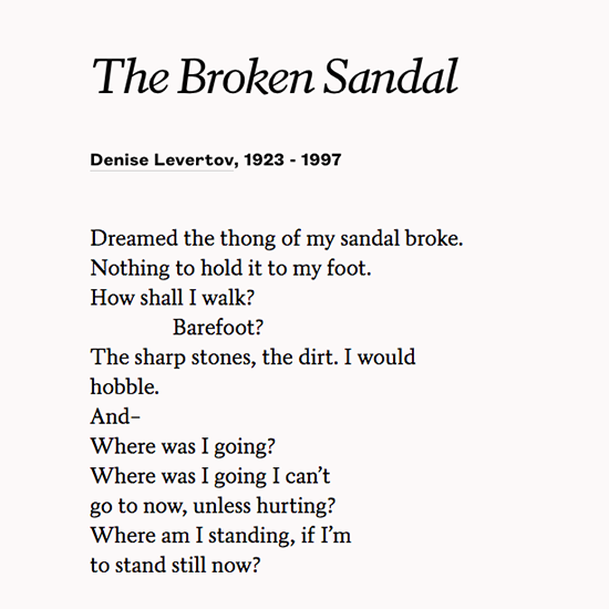 Poets Org On Twitter A Poem By Denise Levertov Born Otd In 1923 Https T Co Ubvysu8lou