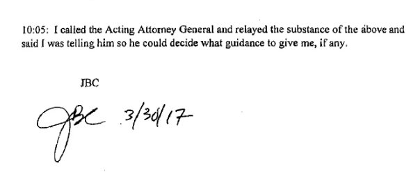 101)Comey even called AAG Dana Boente to update him on the case & the President’s conversation.