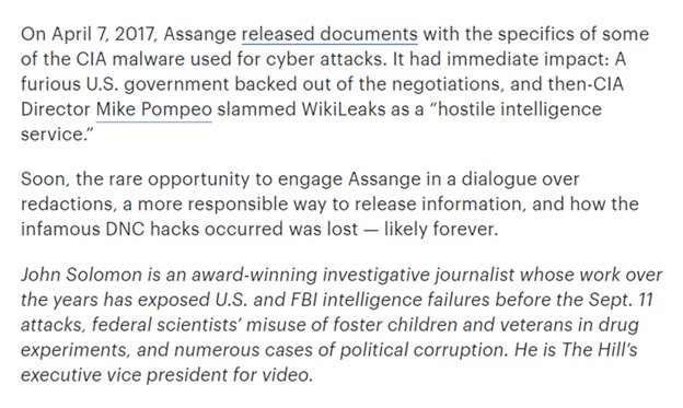 102)On 4/7/17, Assange released the remainder of the Vault 7 documents. Ending the efforts by many to secure his silence on that issue & his delivery to custody.
