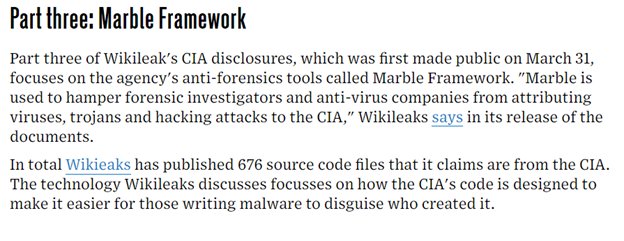 103)The leaks put together an interesting narrative around CIA hacking capabilities. Maybe the same ones used to spy on the Trump team or fake the DNC hack?  https://www.wired.co.uk/article/cia-files-wikileaks-vault-7