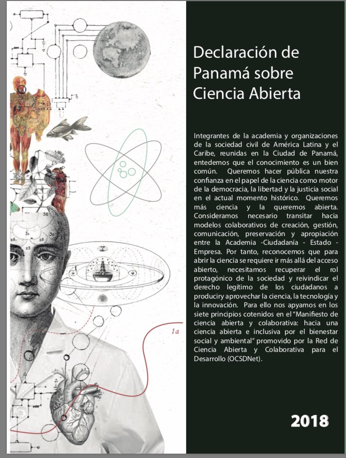 aprender3c's tweet photo. Declaración de Panamá de Ciencia Abierta (2018). Se comparte el trabajo realizado y abre para comentarios. Quédate atento a este link https://t.co/UkcrH7ErPW https://t.co/S1eXBbKSvY