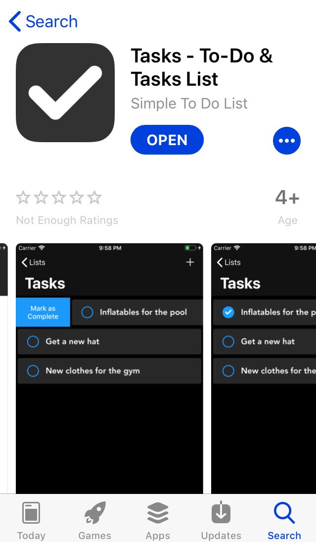 EncodedApps's tweet image. Plan out your day and stay organised with our new app ‘Tasks’ on iOS. A simple app that helps you create to do lists so that you don’t forget anything.