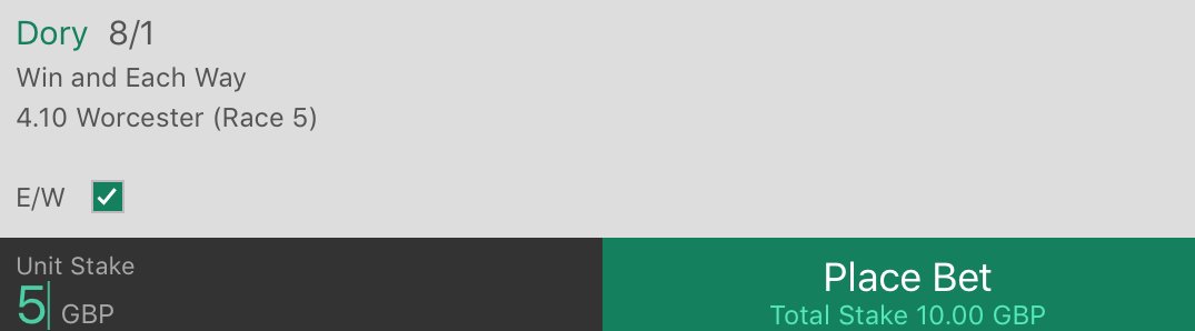 Get this on for tomorrow <a href="/WorcesterRaces/">Worcester Racecourse</a> . Only 1 tipped, 0.5pt EW. Any others are just weak favs. Join now for all tips and priority access. No more tips will be posted on Twitter after this months so join now. 100 member cap only! Proven £ return month on month. #racingtips