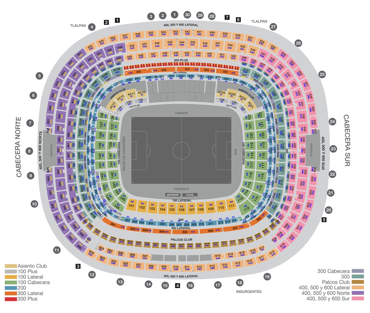 ¿Cuál es la mejor zona para ver un partido de fútbol en el Azteca