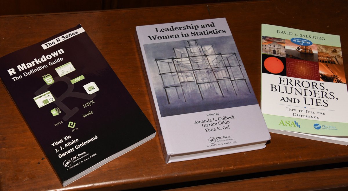SusannaCramb's tweet photo. Thanks @RobCalver5 at @CRC_MathStats for these amazing books as my poster prize from @iscbasc2018. My future holds some seriously awesome reading! #iscbasc https://t.co/Qom76YFLNS