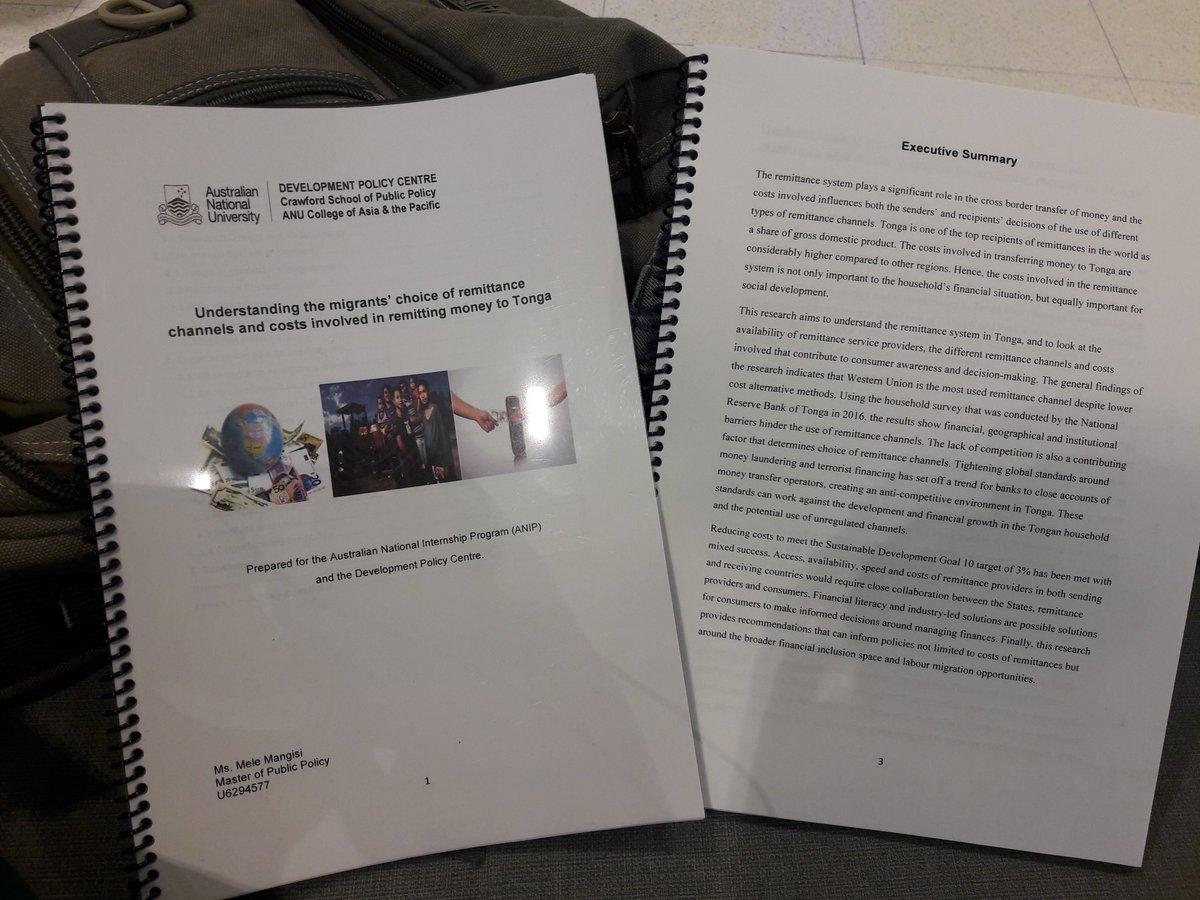 From #PacificUpdate2018 to @ANIPInternships - the experience has been invaluable. Malo 'aupito @mattdornan and @devpolicy for the dedicated support & guidance. Thanks to Manager @ashbetteridge for the photo op and to receiving my paper :) *micdrop #ANIP #DevelopmentPolicy
