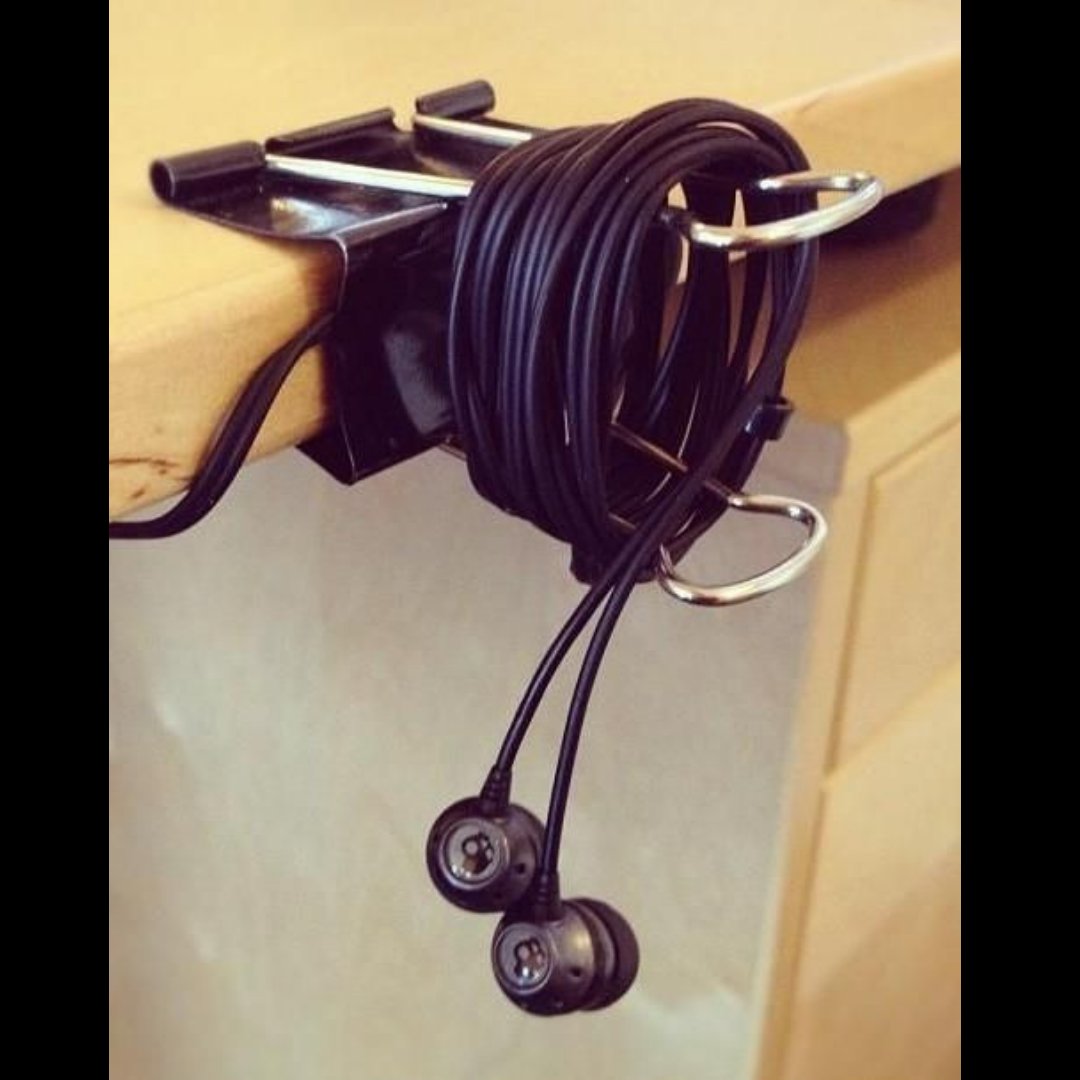 binder clip earbuds