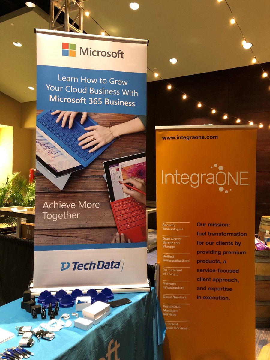 Mandrefski's tweet image. ⁦@integraONE⁩ , getting ready to fire up ONE Con.  Our ⁦@Tech_Data⁩ Microsoft team is ready to roll #IntegraONECON