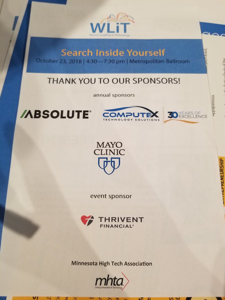 SeeRenPhD's tweet photo. Excited for tonight's event! Search Inside Yourself! #mnhightech #womenleadingintech @tmalinMLS https://t.co/c7HC4Ze2qS