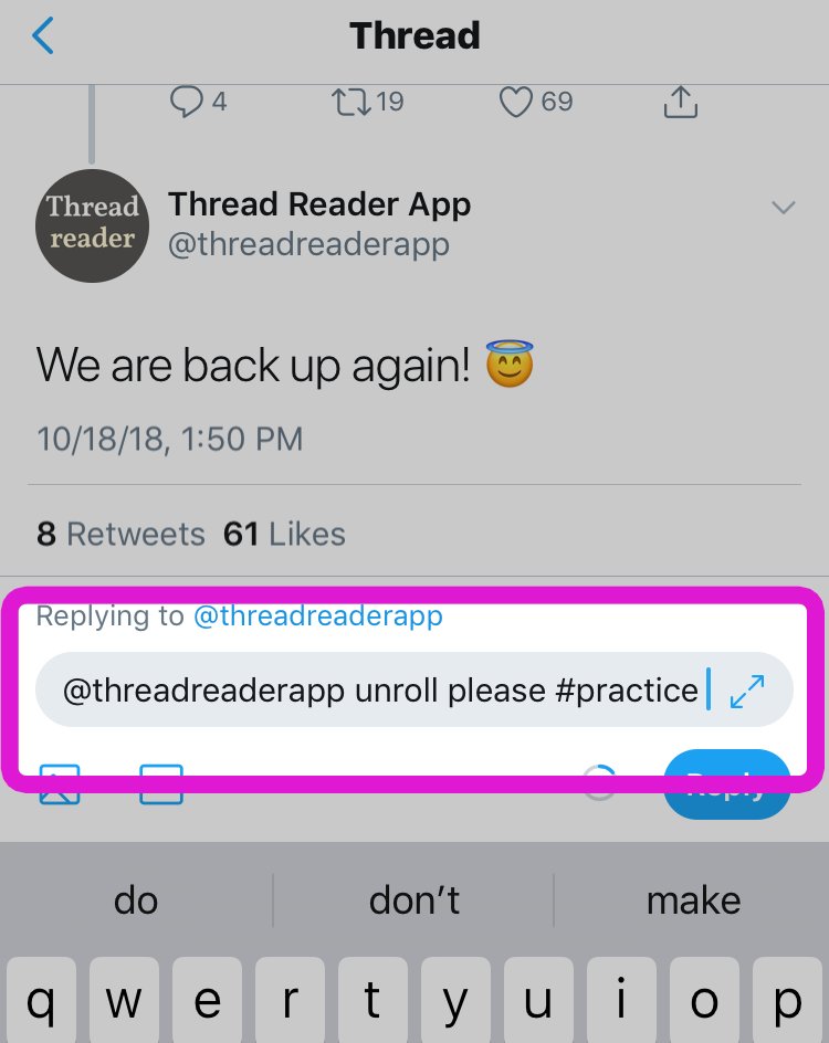 After that, simply add the word "unroll" in the reply! Feel free to add other words or hashtags in the reply, our bot will still know it's service is in need!