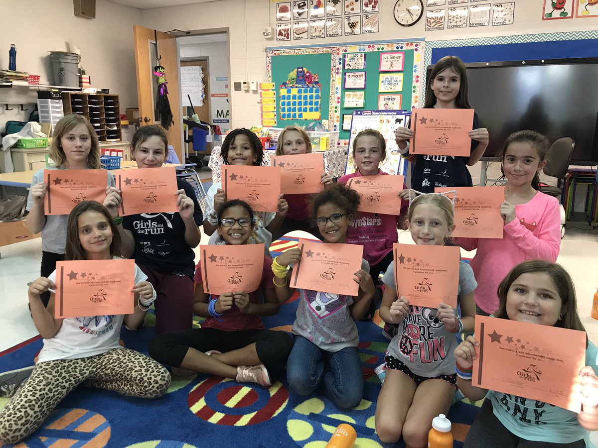 smj326's tweet photo. So proud of our Girls on the Run team today. They completed their practice 5K! We’re ready for November 17th! #HPSDTigers @HeatherBourisaw @kelleherjulie3 @hpekinders156 https://t.co/I1oH26kZ04