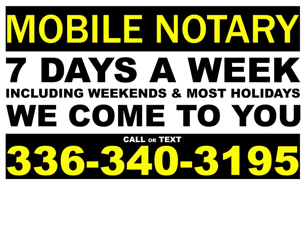 7 Day Mobile Notary - NC tweet media