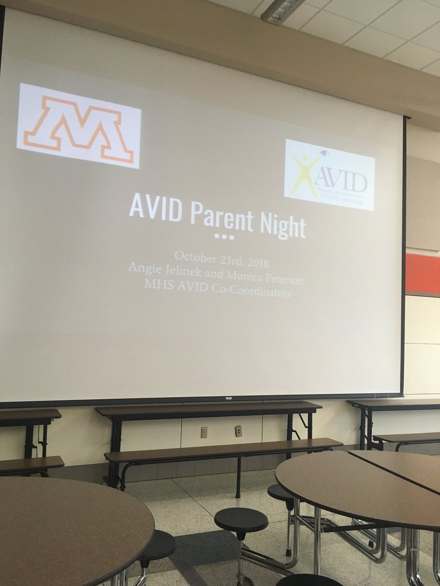 AVIDMoorheadHS's tweet photo. It’s AVID parent night at MHS! #ThisIsAVID https://t.co/K93Eh0jnes